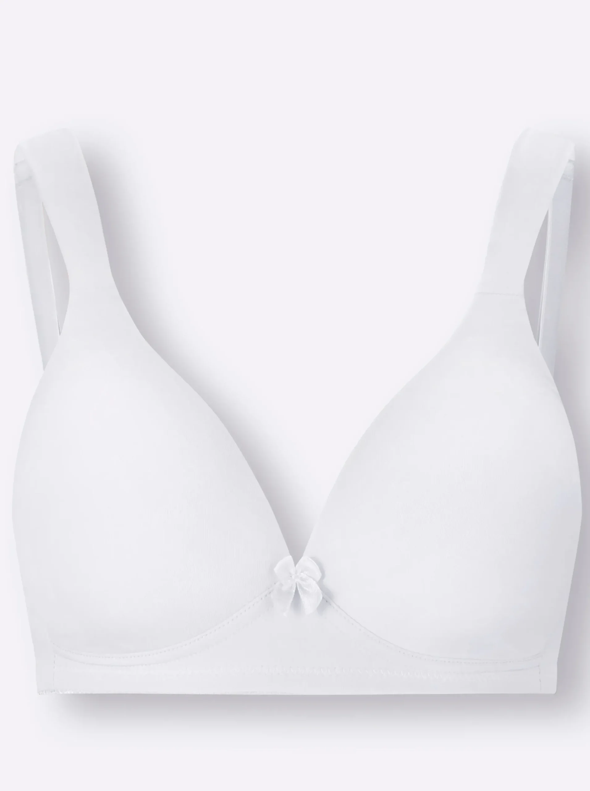 Bhs|Naturana T-Shirt-BH ohne Bügel weiß