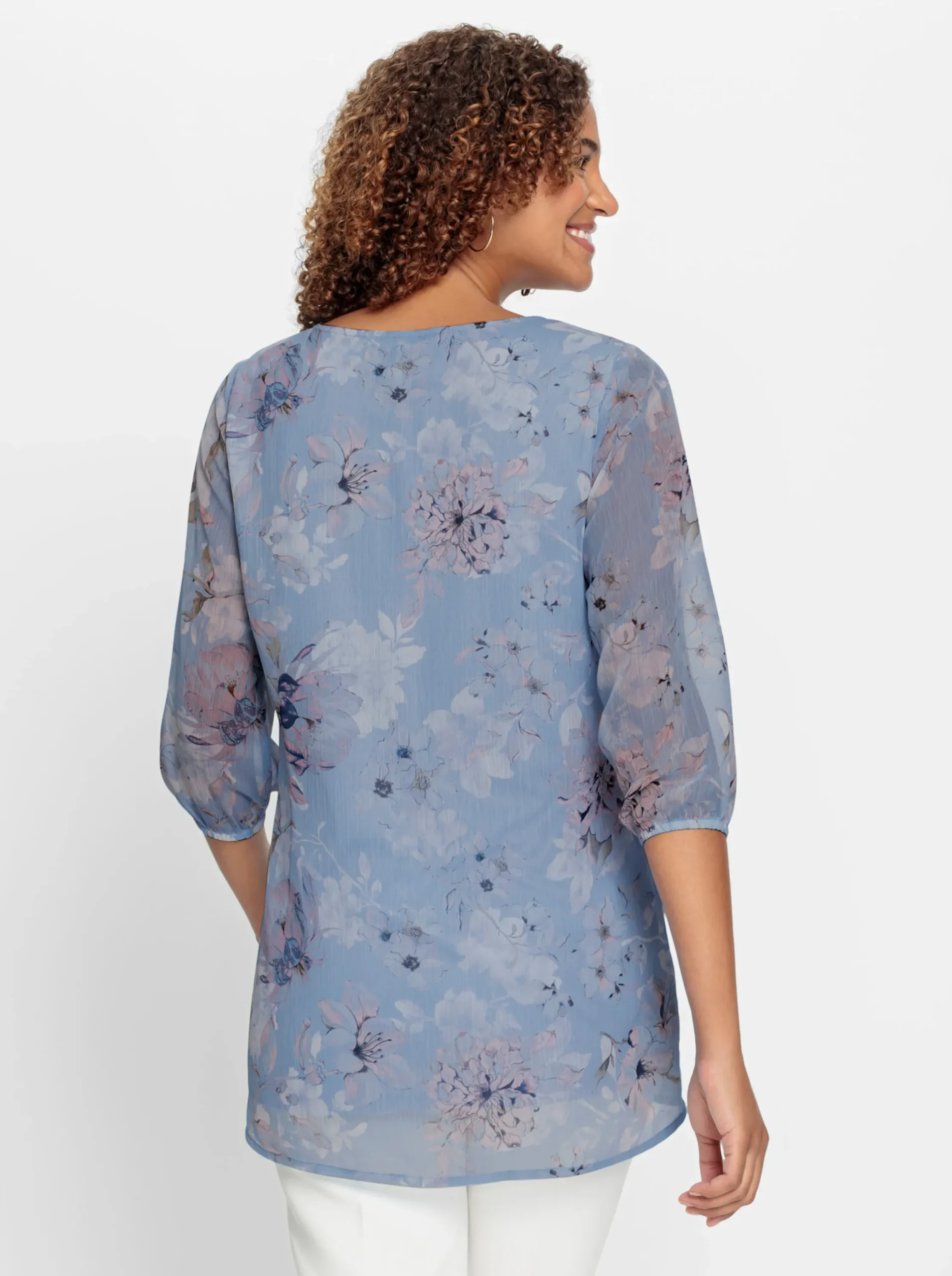 Blusen| Tunika bleu-bedruckt