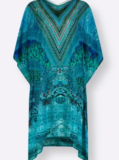 Strandmode|Blusen|Sunflair Tunika türkis-gemustert