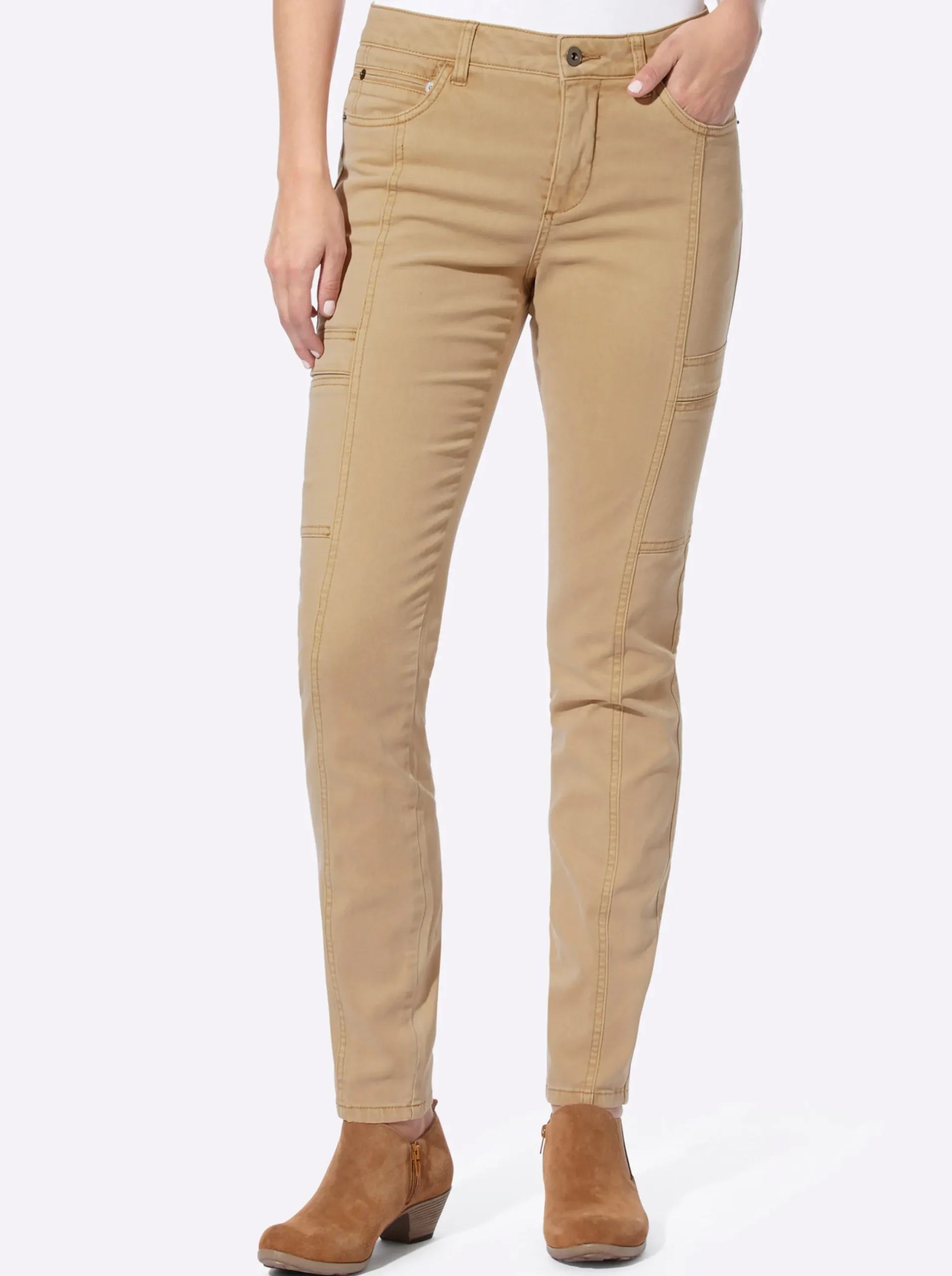 Hosen|heine Twill-Hose camel