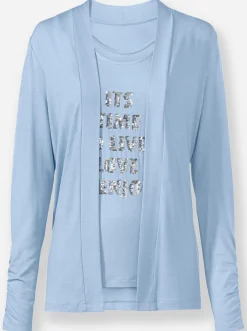 Shirts|heine Twin-Set aus Viskose-Qualität eisblau