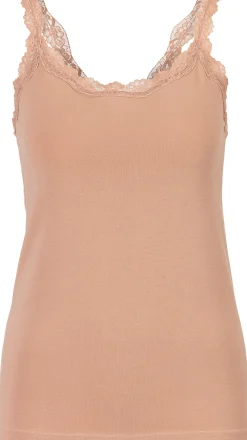 Bodies & Unterhemden|LASCANA Unterhemd beige,schwarz