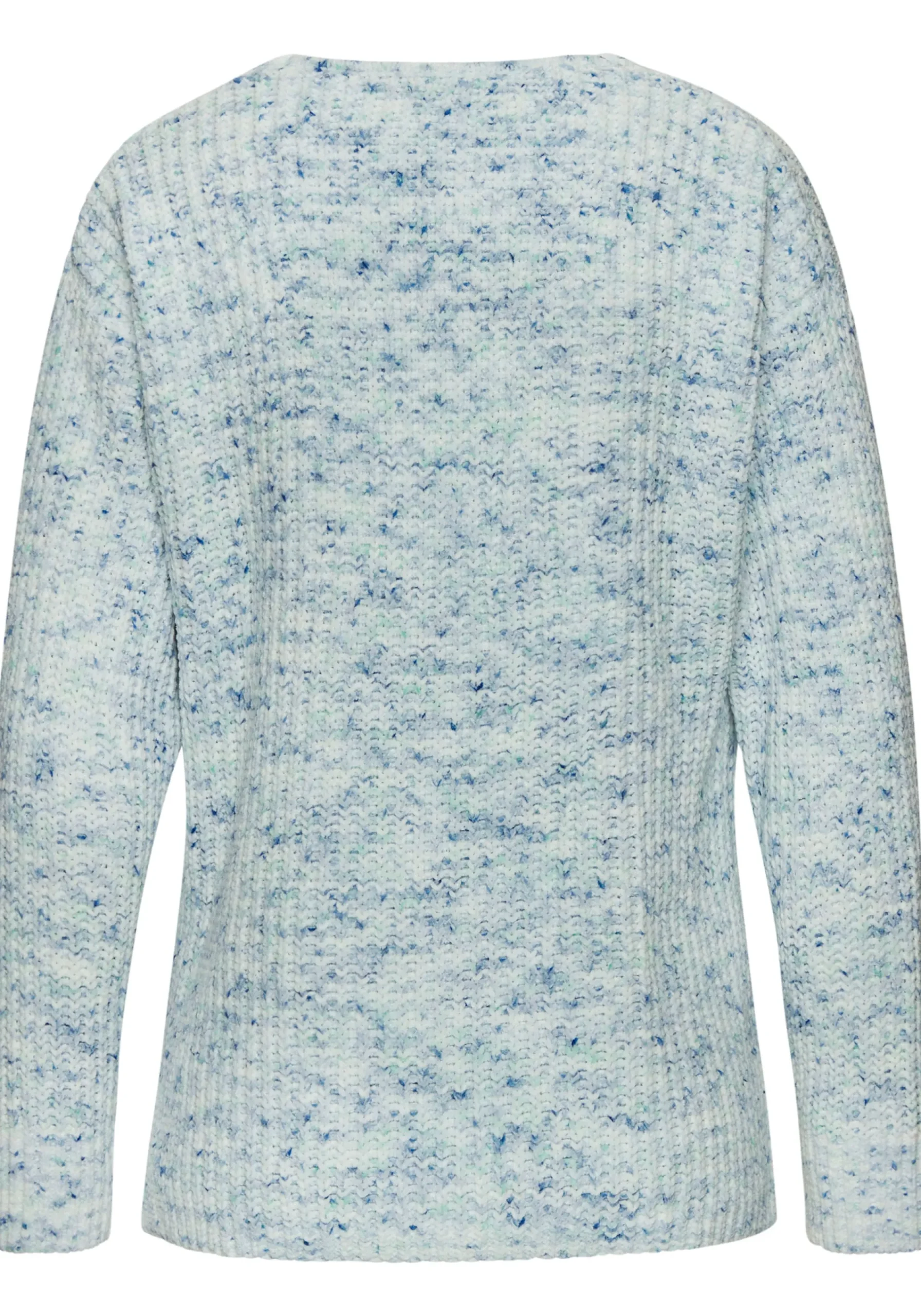 Strandmode|Buffalo V-Ausschnitt-Pullover blau-creme