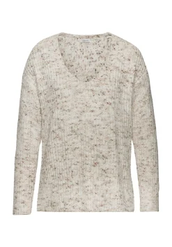 Strandmode|Pullover|Buffalo V-Ausschnitt-Pullover braun-creme