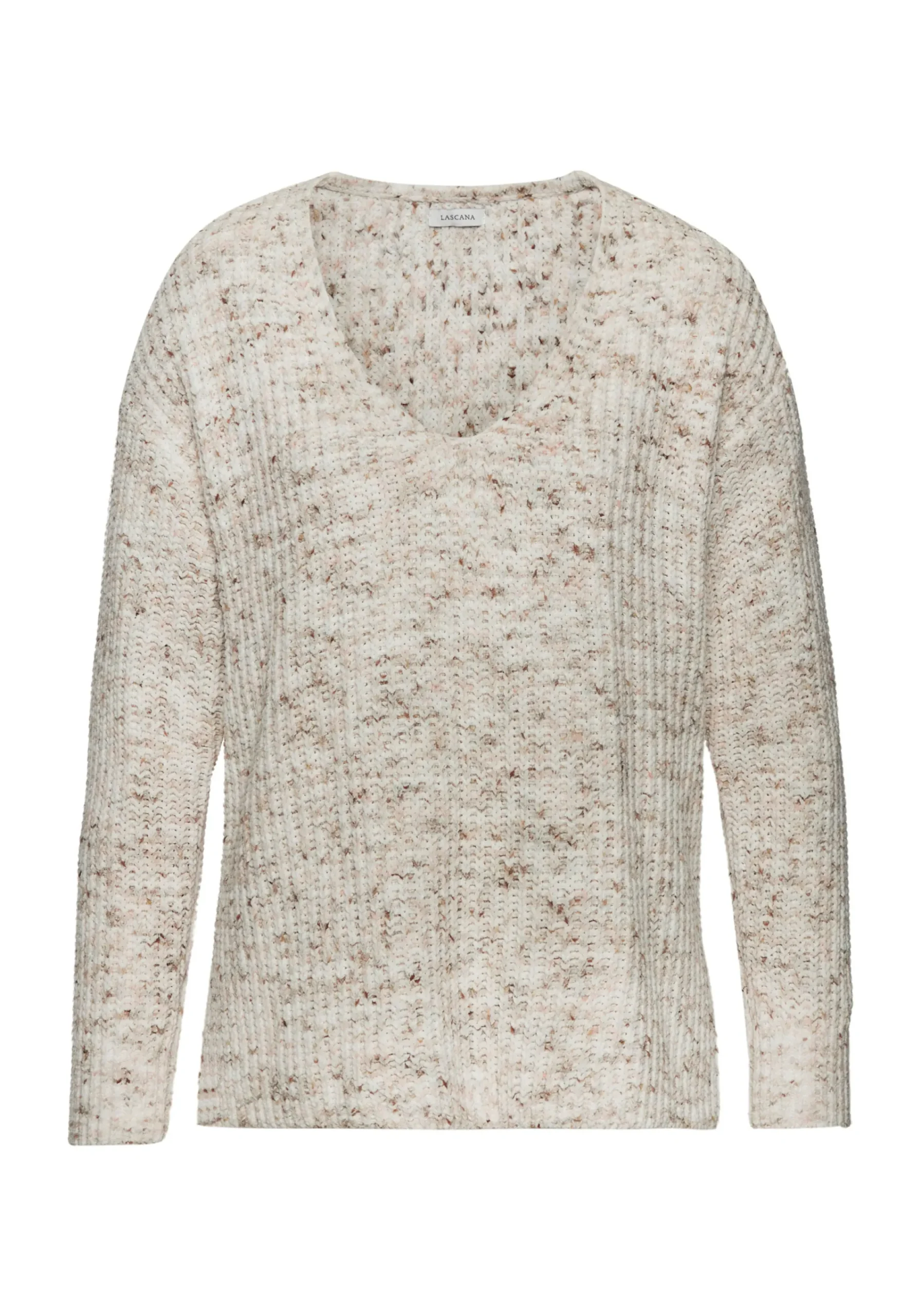 Strandmode|Pullover|Buffalo V-Ausschnitt-Pullover braun-creme