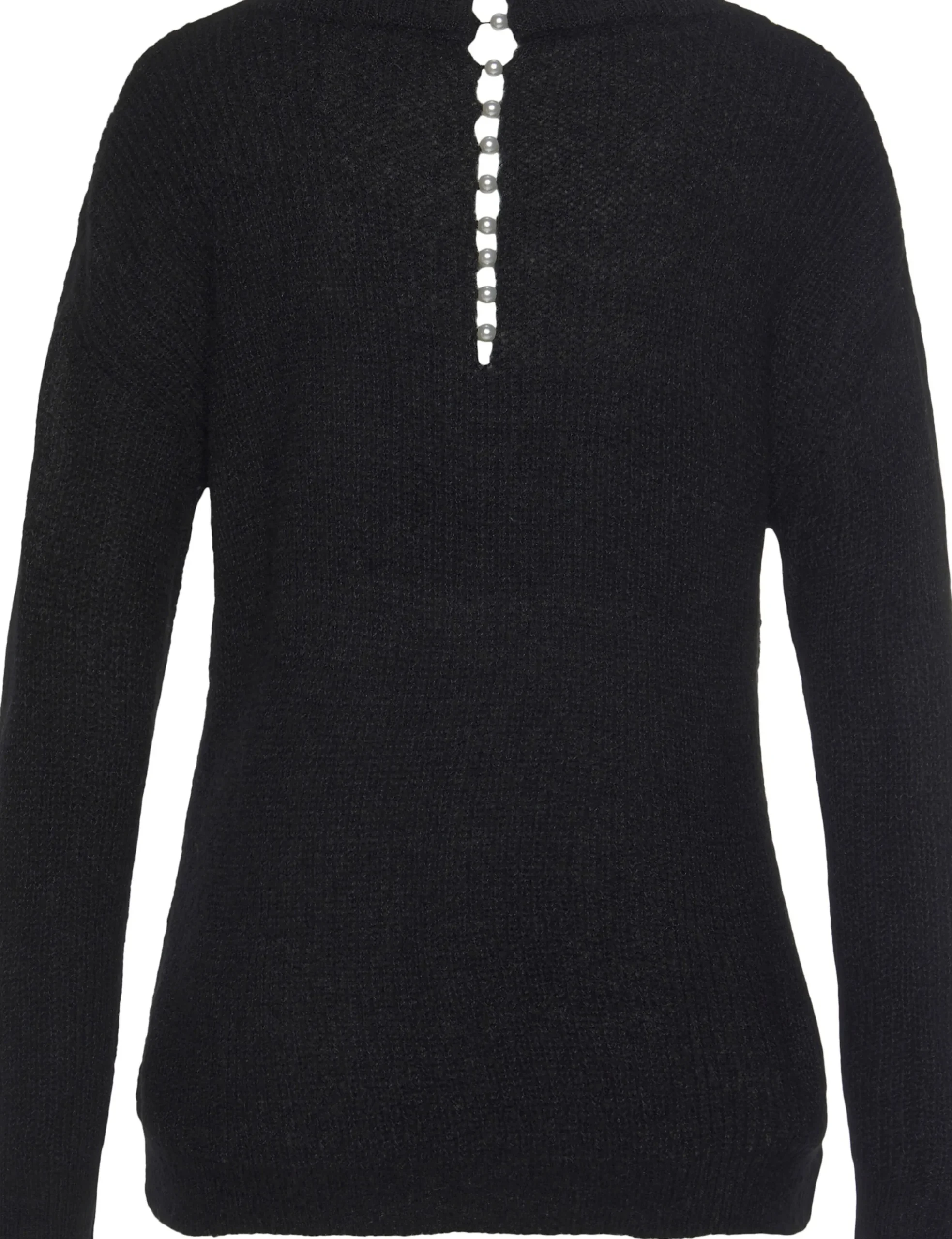 Strandmode|Pullover|LASCANA V-Ausschnitt-Pullover schwarz