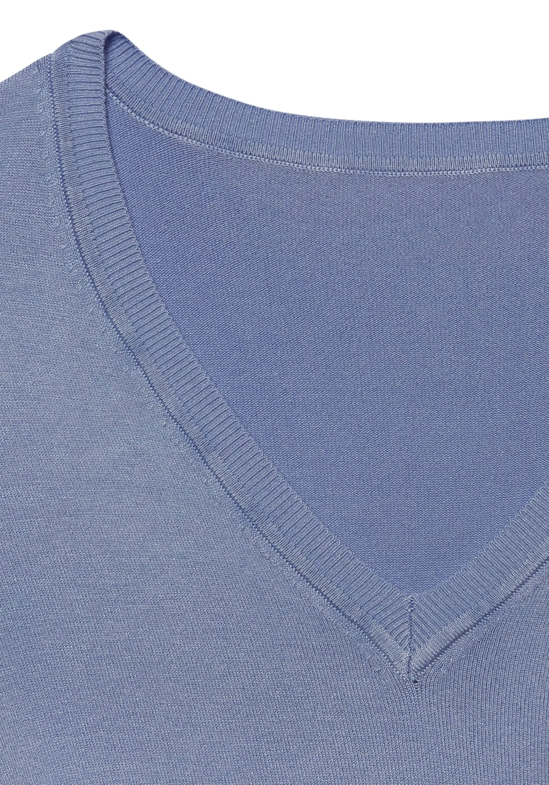 Pullover|Vivance V-Ausschnitt-Pullover hellblau