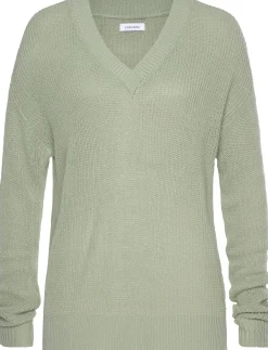 Pullover|LASCANA V-Ausschnitt-Pullover mint