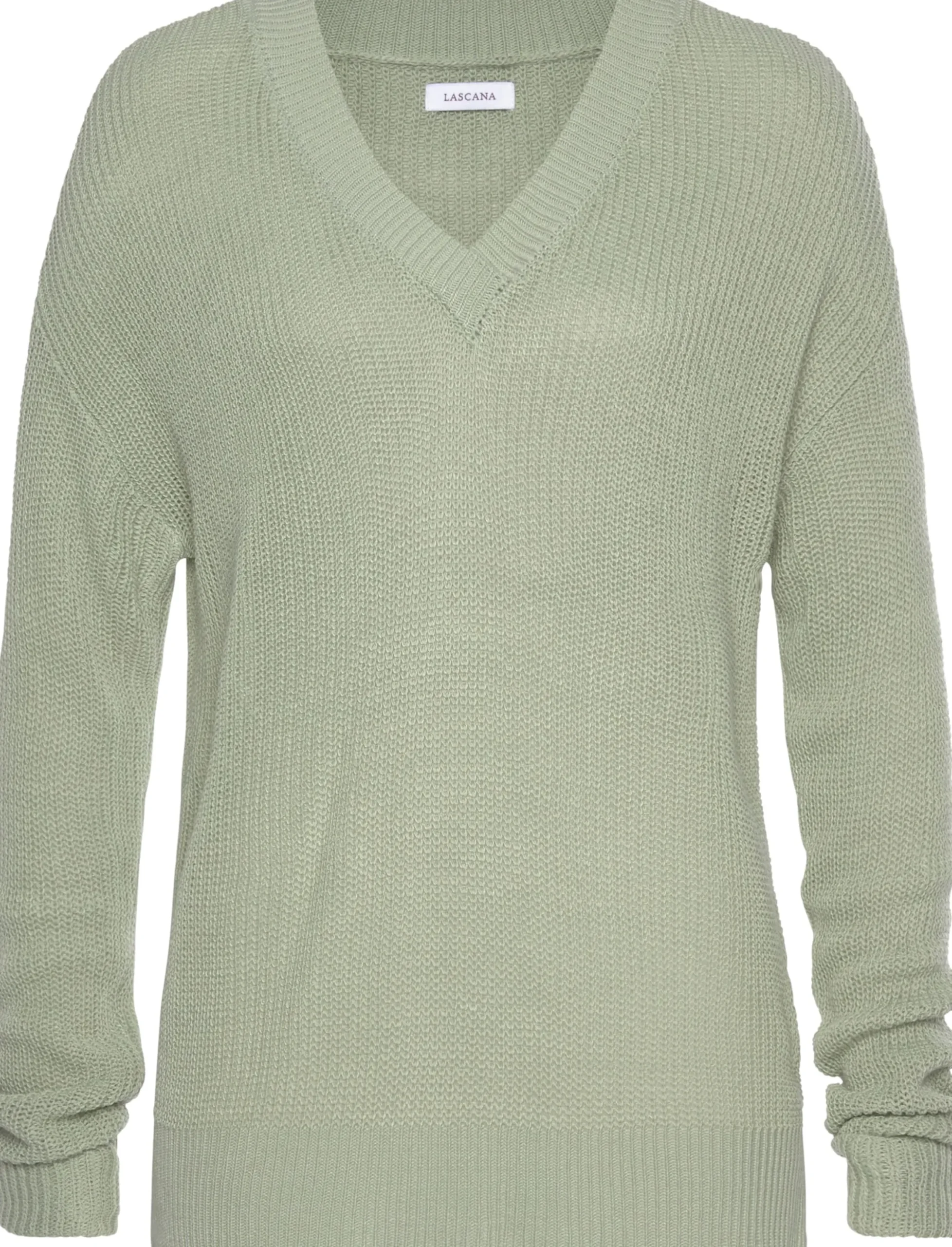 Pullover|LASCANA V-Ausschnitt-Pullover mint