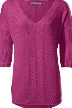 Basics|Pullover|heine V-Ausschnitt-Pullover im Oversized-Schnitt pink