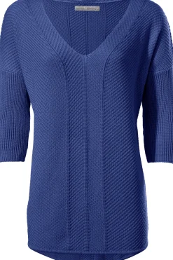 Pullover|heine V-Ausschnitt-Pullover im Oversized-Schnitt royalblau