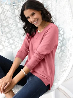 Pullover| V-Ausschnitt-Pullover mit Biesen vorne erika