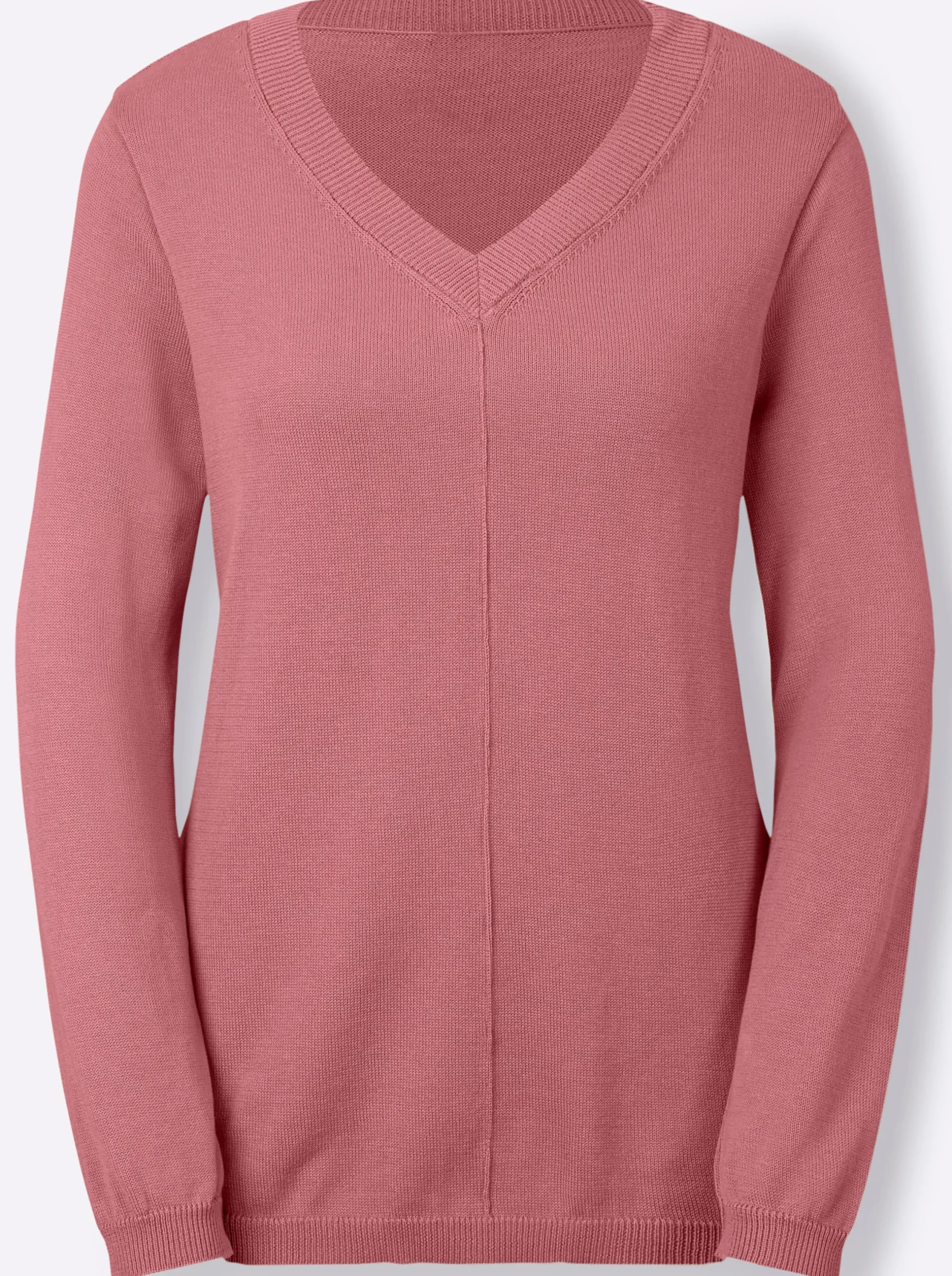 Pullover| V-Ausschnitt-Pullover mit Biesen vorne erika
