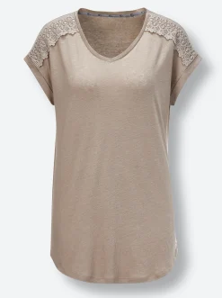 Shirts|CREATION L PREMIUM V-Shirt sesam