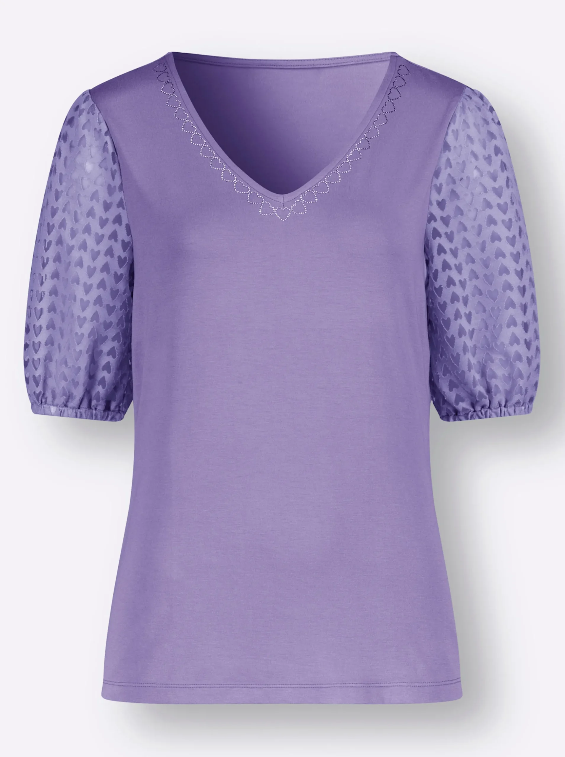 Shirts| V-Shirt lavendel