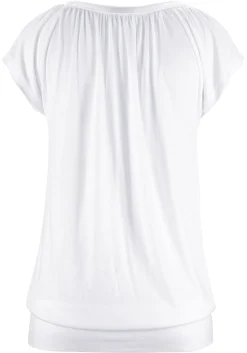 Strandmode|Shirts|LASCANA V-Shirt weiß