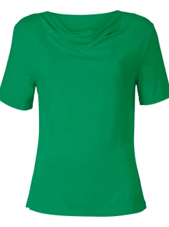 Shirts| Wasserfallshirt mit kurzen Ärmeln grün