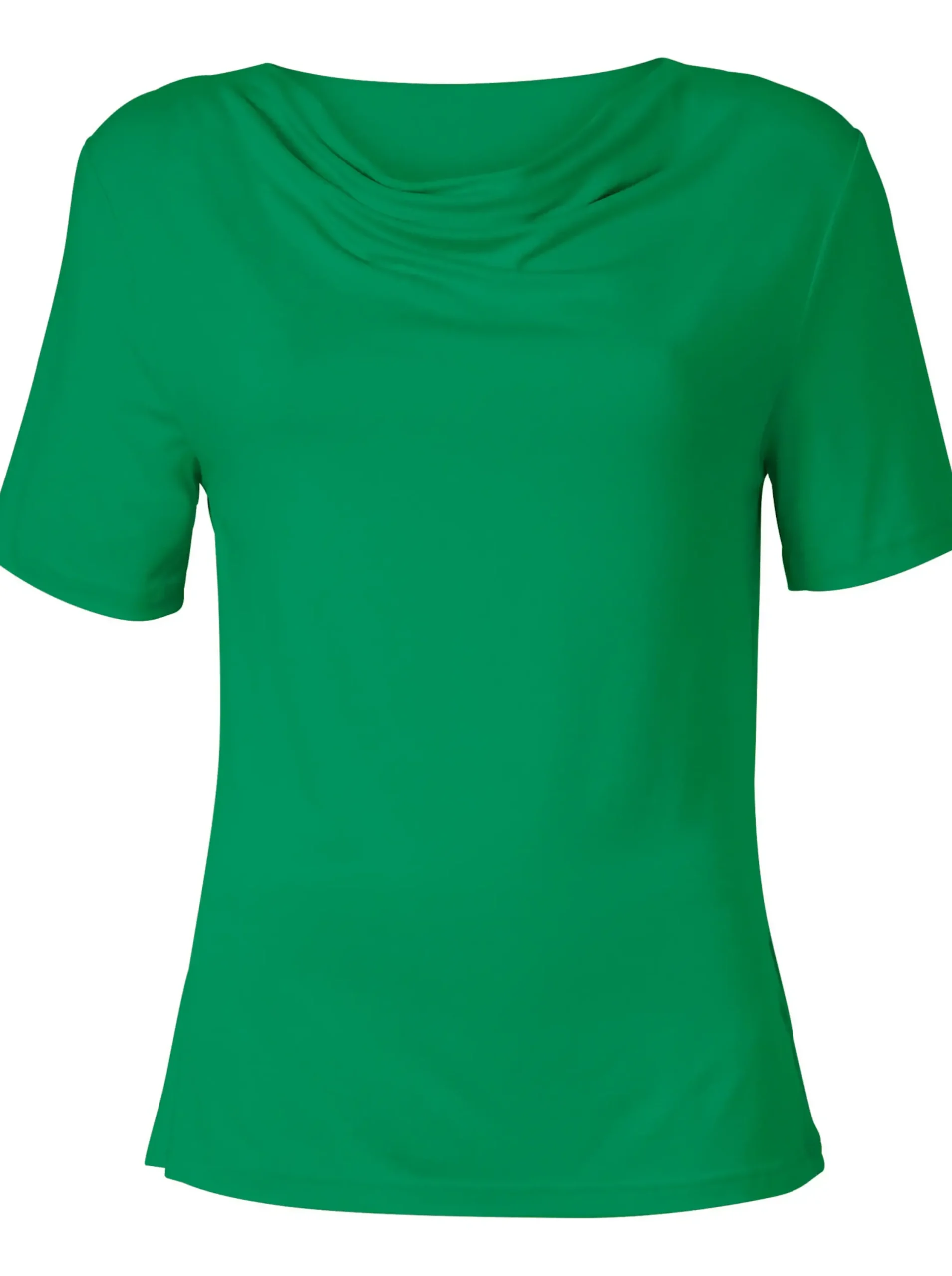 Shirts| Wasserfallshirt mit kurzen Ärmeln grün
