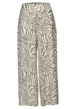 Strandmode|Hosen|LASCANA Webhose khaki-beigebedruckt