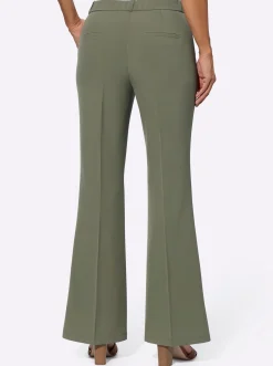 Hosen| Webhose mit weiten Beinen khaki