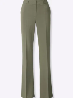 Hosen| Webhose mit weiten Beinen khaki