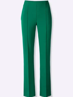 Hosen| Webhose mit weiten Beinen grün