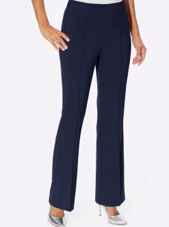 Hosen| Webhose mit weiten Beinen marine