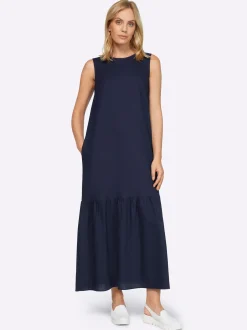 Strandkleider|Kleider|heine Webkleid mit Leinen-Anteil marine