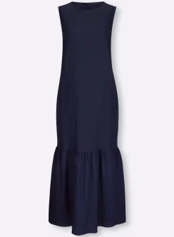 Strandkleider|Kleider|heine Webkleid mit Leinen-Anteil marine