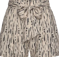 Hosen|s.Oliver Webshorts beige-schwarz-bedruckt