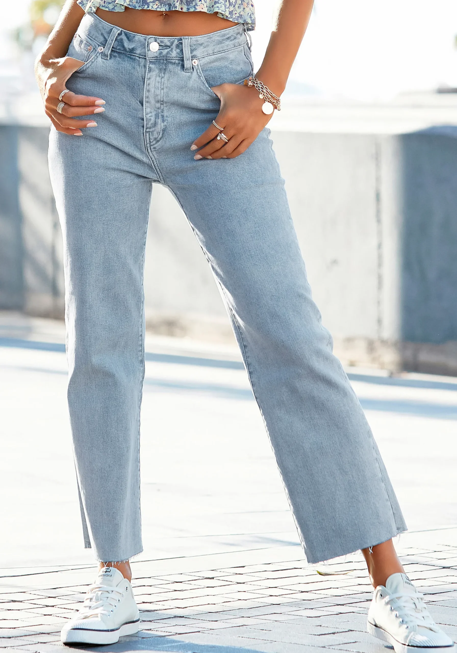 Jeans|Buffalo Weite Jeans light-blue-washed