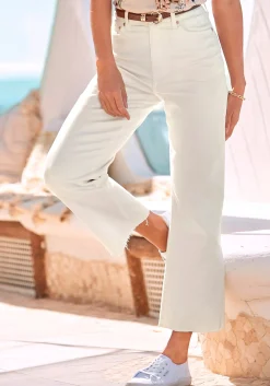 Strandmode|Buffalo Weite Jeans weiß