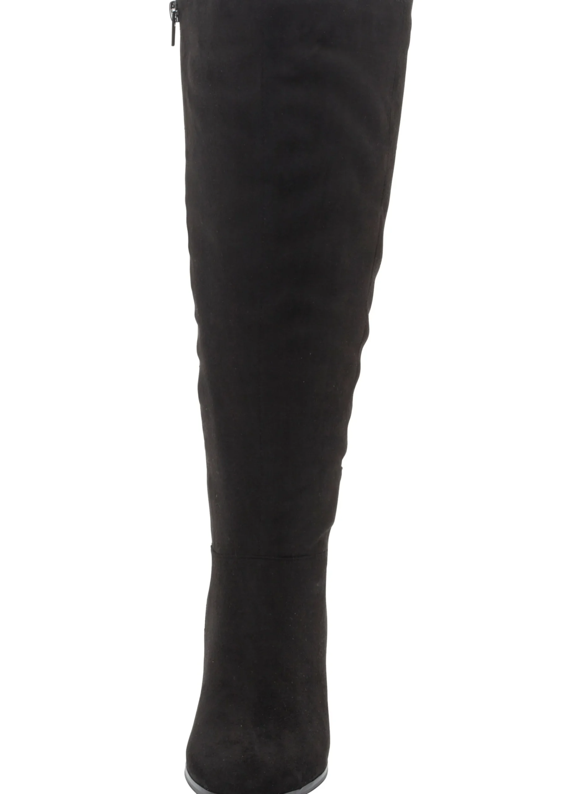Stiefel|sheego Weitschaftstiefel aus Velours-Lederimitat schwarz