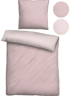 Bettwäsche & Laken|Biberna Wendebettwäsche rosa
