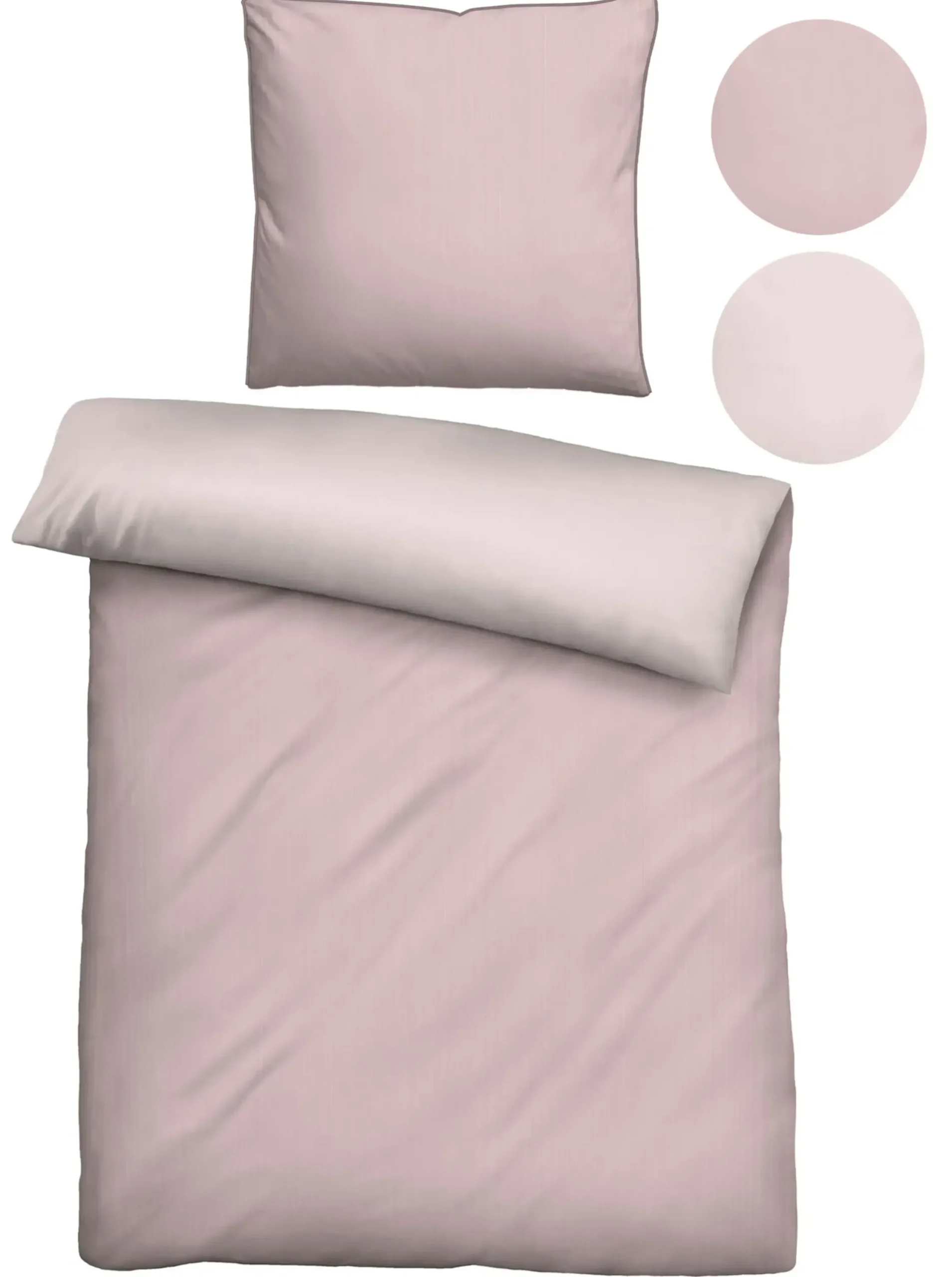 Bettwäsche & Laken|Biberna Wendebettwäsche rosa