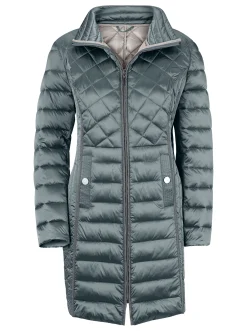 Jacken| Winterjacke in Changeant-Qualität, leicht schimmernd aqua