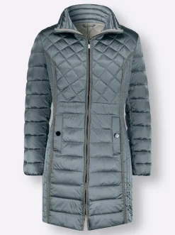 Jacken| Winterjacke in Changeant-Qualität, leicht schimmernd aqua