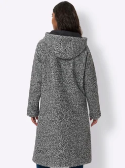 Mäntel|heine Wintermantel in Oversize-Form schwarz-ecru-meliert