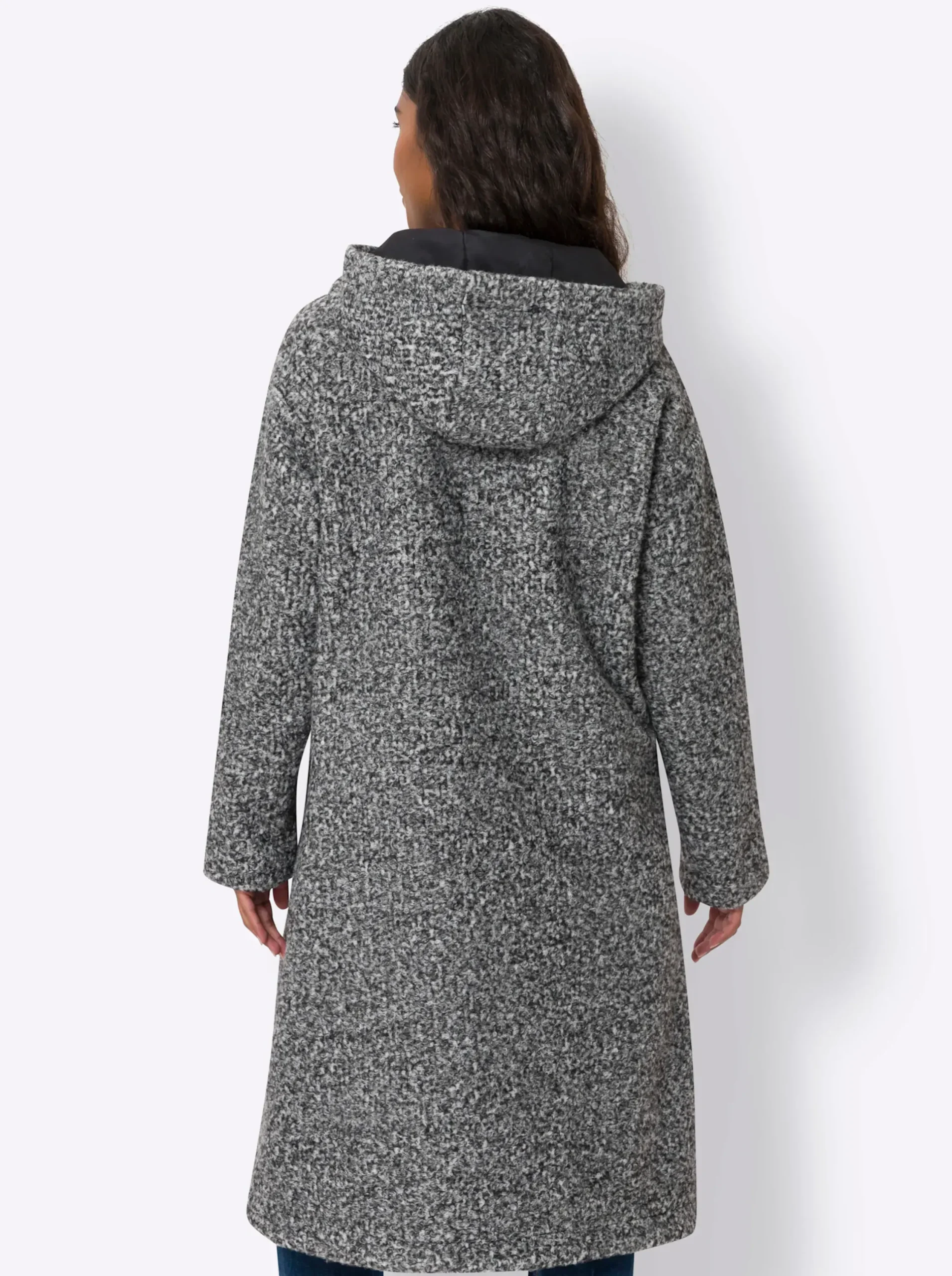 Mäntel|heine Wintermantel in Oversize-Form schwarz-ecru-meliert