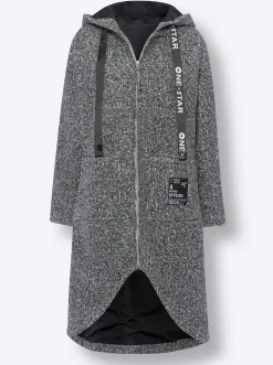 Mäntel|heine Wintermantel in Oversize-Form schwarz-ecru-meliert