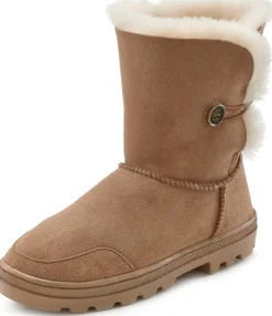 Stiefel|LASCANA Winterstiefel camelfarben