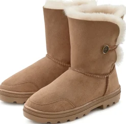 Stiefel|LASCANA Winterstiefel camelfarben