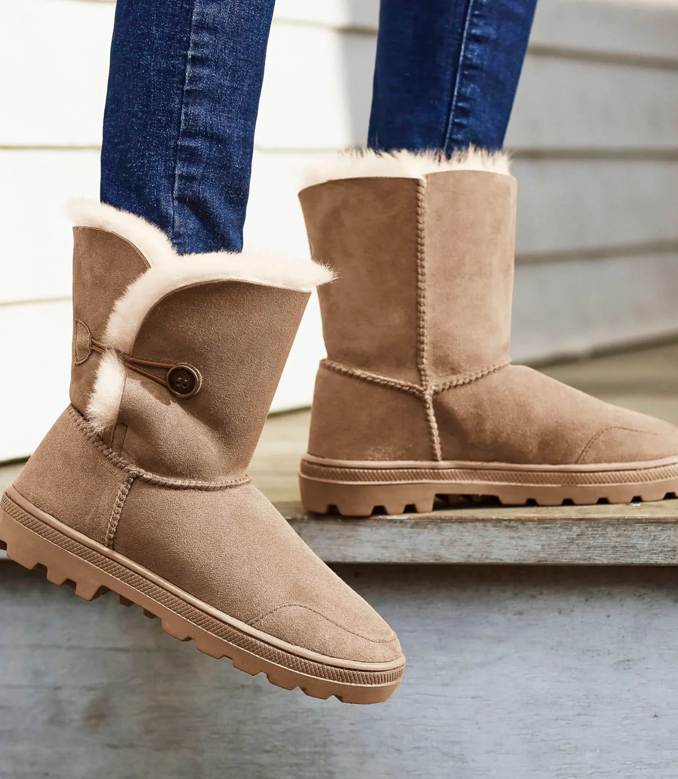 Stiefel|LASCANA Winterstiefel camelfarben