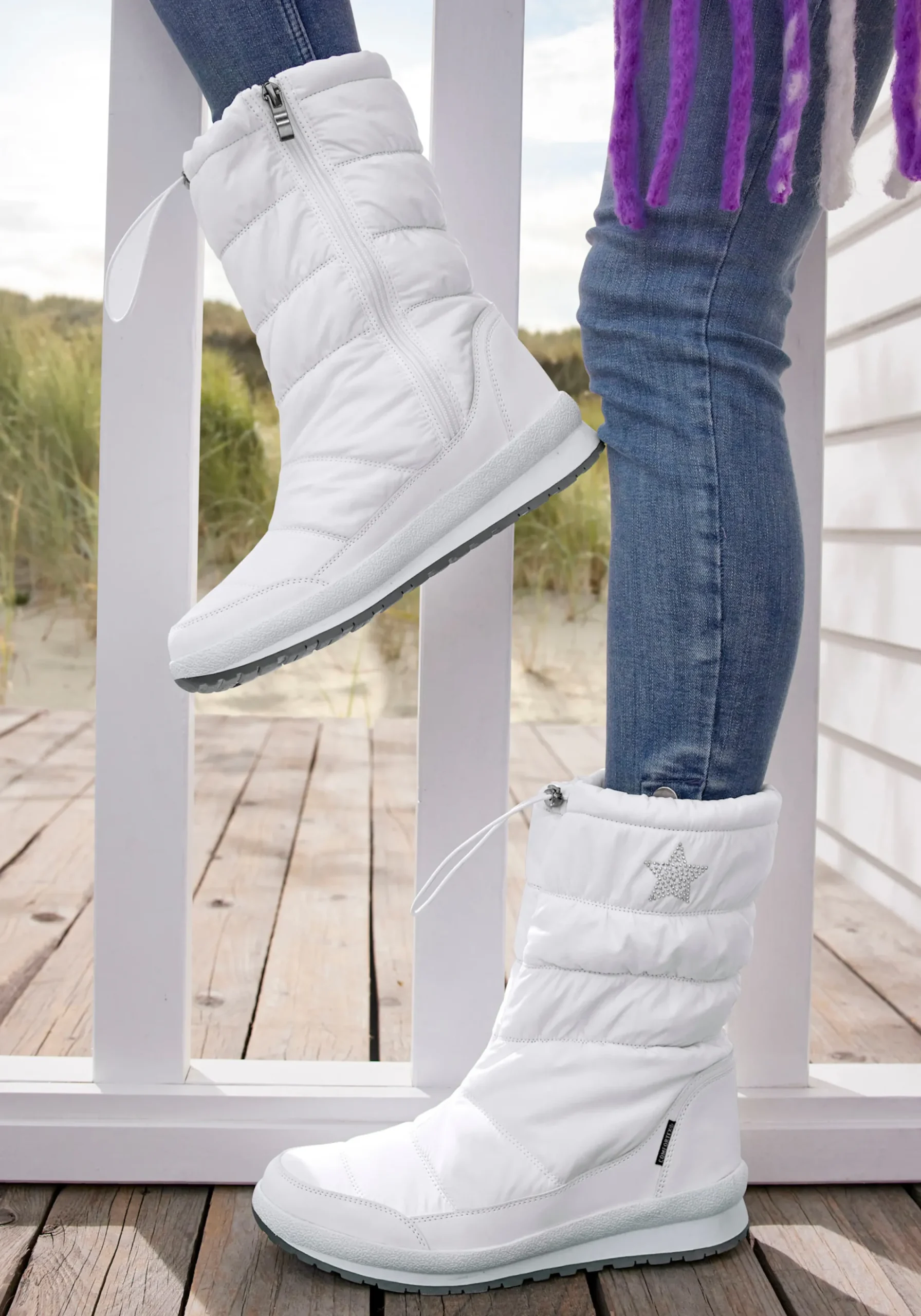 Stiefel|LASCANA Winterstiefel weiß