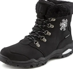 Stiefeletten|Stiefel|LASCANA Winterstiefelette schwarz