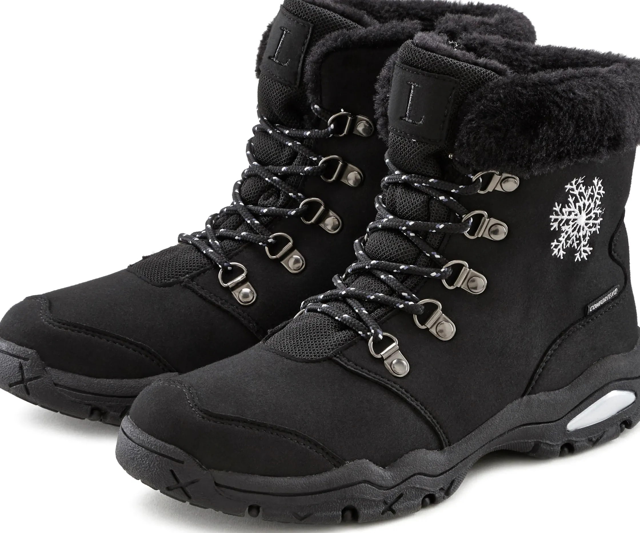 Stiefeletten|Stiefel|LASCANA Winterstiefelette schwarz