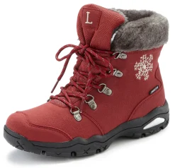 Stiefeletten|Stiefel|LASCANA Winterstiefelette dunkelrot