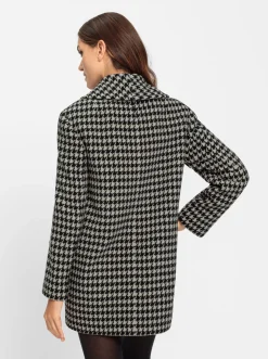 Jacken|heine Wolljacke mit Hahnentritt-Muster ecru-schwarz-gemustert