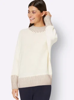 Pullover| Wollpullover ecru-sesam