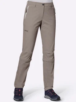 Hosen| Zip-off-Hose mit 2 Tragevarianten taupe